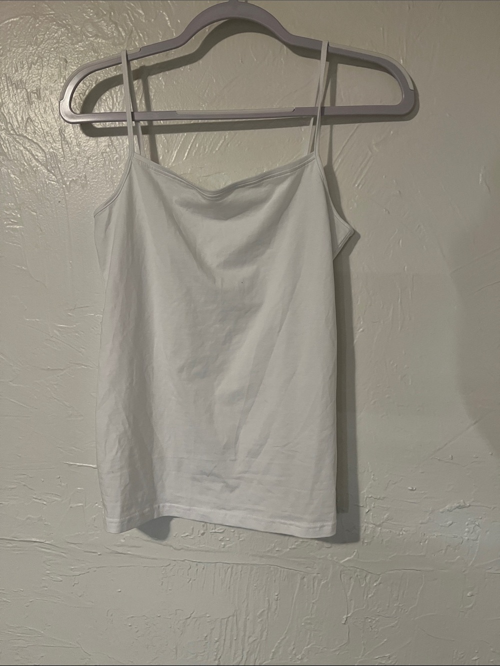 White Spaghetti-Strap Camisole Tank - Lightweight Everyday Layer